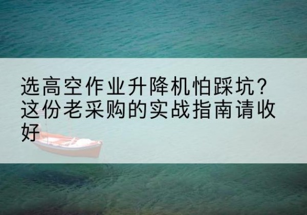 彬州高空作业升降机厂家推荐-选高空作业升降机怕踩坑？这份老采购的实战指南请收好